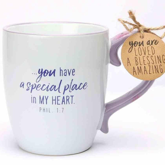 You're and Amazing Grandma, Philippians 1:7, Ceramic Mug, Floral - Pura Vida Books