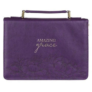 Amazing Grace Floral Purple Faux Leather Fashion - Pura Vida Books
