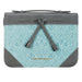Amazing Grace Gray and Turquoise Faux Leather Fashion Bible Cover with Tassels - Pura Vida Books